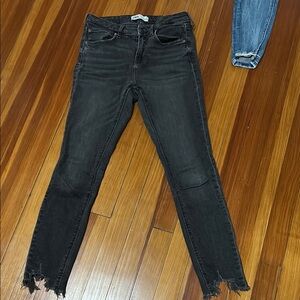 Zara Black Distressed Women's Jeans
